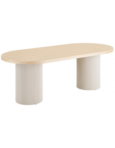 Ovalt Spisebord Mdf Askfinr 220 100 Sand Natur
