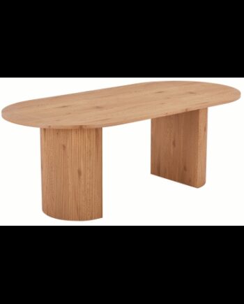 Ovalt Spisebord Mdf Egetræsfinr 210 100 Vild