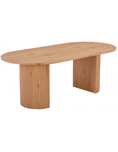 Ovalt Spisebord Mdf Egetræsfinr 210 100 Vild