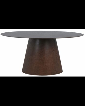 Ovalt Spisebord Mdf Valnøddefinr 160 Mørkebrun