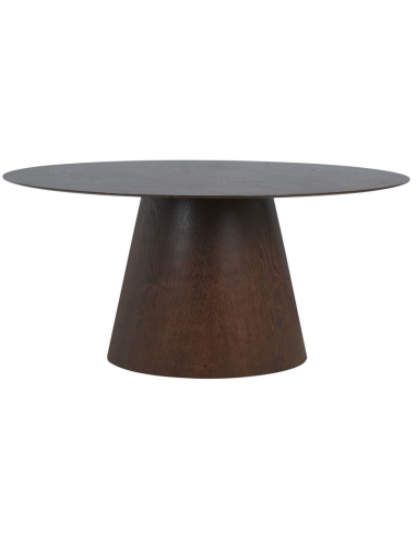Ovalt Spisebord Mdf Valnøddefinr 160 Mørkebrun