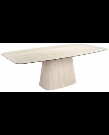 Ovalt Spisebord Porcelæn 240 120 Sand Marmoriseret