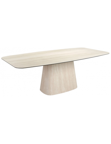 Ovalt Spisebord Porcelæn 240 120 Sand Marmoriseret