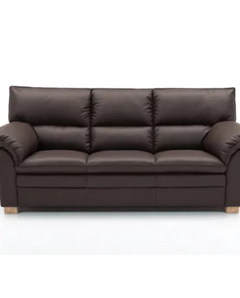 Palma Personers Sofa  Mørkebrun Semi Spalt Læder Ubehandlet Egetræ