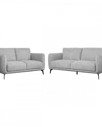 2pers Selena Sofa Gråt Stof Skarp Pris
