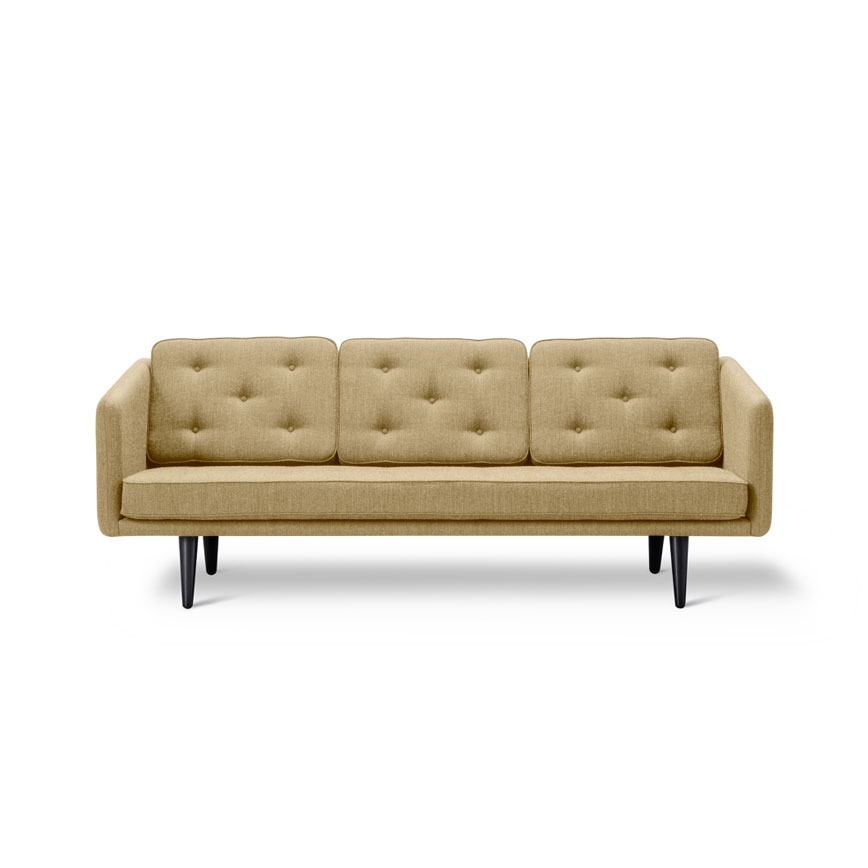 3pers Sofa Fiord 422 Ben: Sort Lak