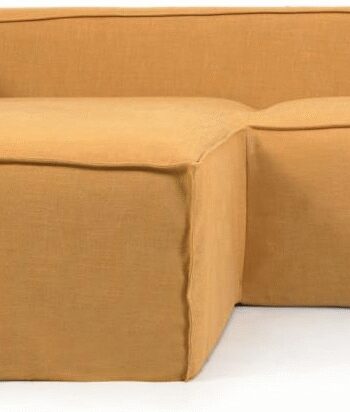 Personers Chaiselong Sofa Venstrevendt Kave Home Blok Sennepsgul 240x174