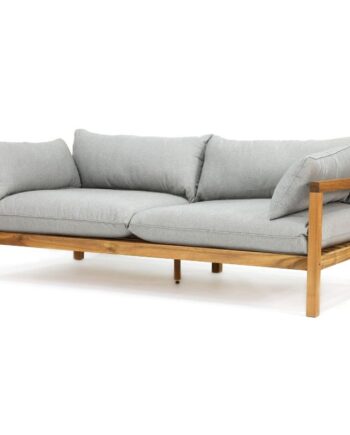 Personers Marion Sofa Akacietræ Med Grå Puder Til Haven