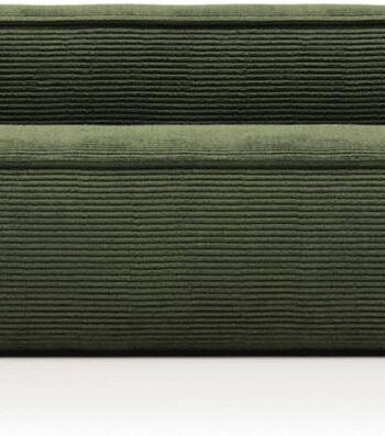 Personers Polstret Sofa Kave Home Blok Corduroy Grøn