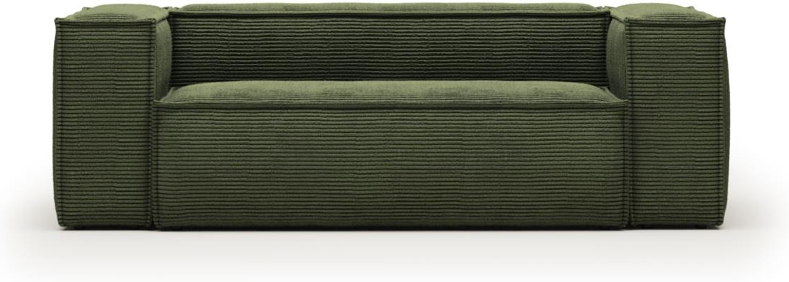 Personers Polstret Sofa Kave Home Blok Corduroy Grøn