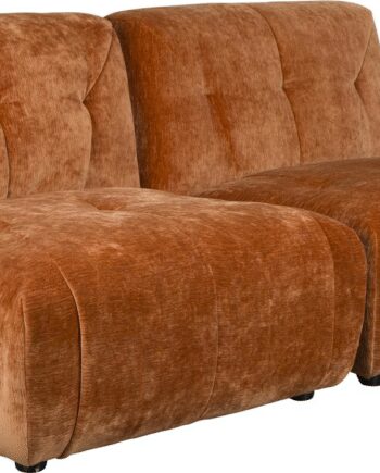 Personers Sofa Dutchbone Giada Kastanjebrun Polstret Polyester Med Skum H76xb184xd91