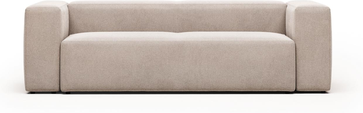 Personers Sofa Kave Home Blok Beige Polstret Stof Nordisk Design Pletbestandig Bæredygtig