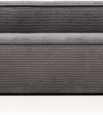 Personers Sofa Kave Home Blok Grå Corduroy Polstret Stof 240x100x69