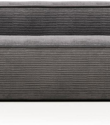 Personers Sofa Kave Home Blok Polstret Grå Bredribbet Corduroy B210100 Nordisk Vintage
