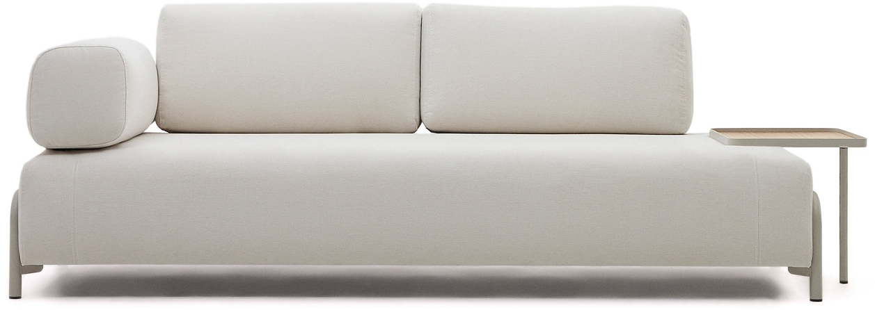 Personers Sofa Kave Home Compo Beige Crevin Stof Genanvendt Polyester Minimalistisk Nordisk Industrielt Design H82232