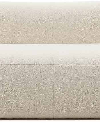 Personers Sofa Kave Home Martina  Polstret Hvid Genbrugspolyester H76 B246 D124