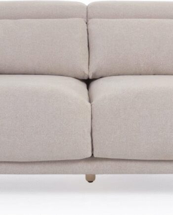 Personers Sofa Kave Home Singa Beige Nordisk Moderne Design Polstret Stof Aftagelige Puder Justerbare Nakkestøtter