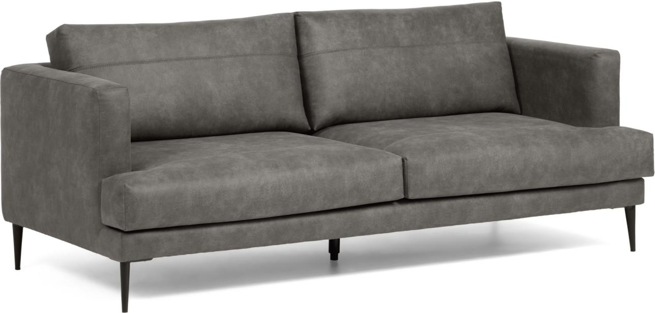 Personers Sofa Kave Home Tanya Sort Stof Nordisk Vintage H77xb183xd87