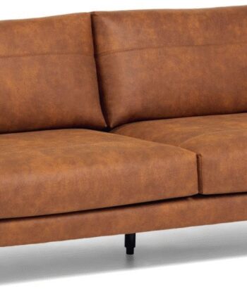 Personers Sofa Kave Home Tanya Vintage Nordisk Moderne Polstret Stof Brun 183x87x77