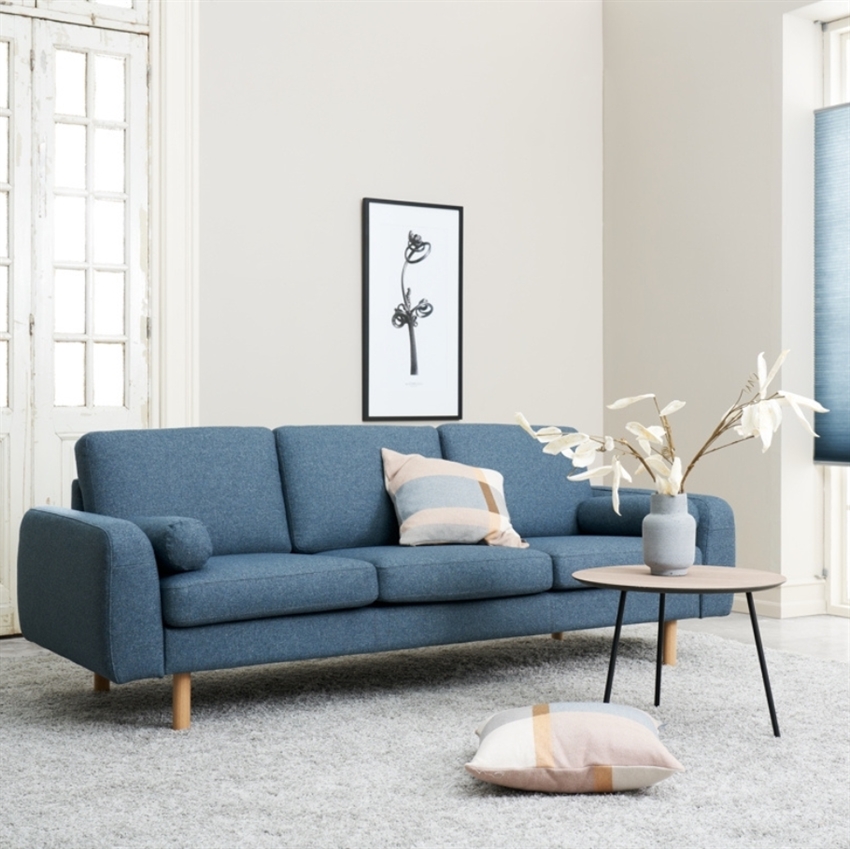 Personers Sofa Mørkeblå Stof Nordic
