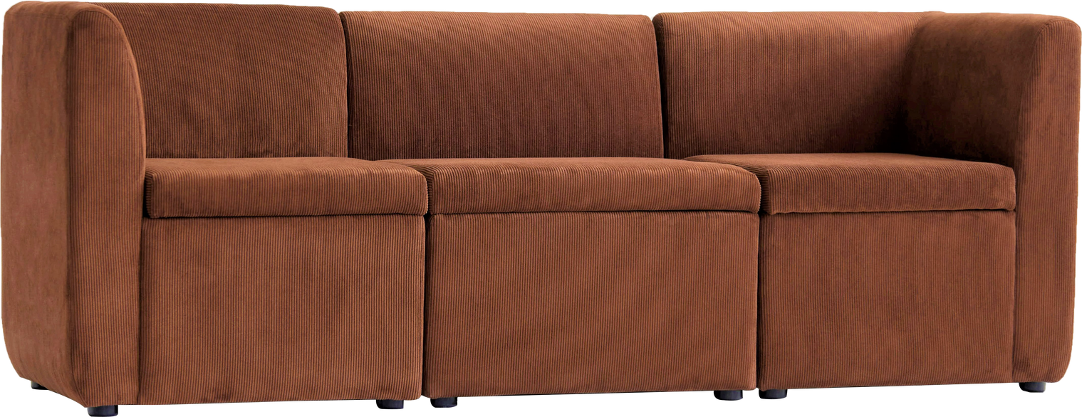 Personers Sofa Nordlys Furniture Varde3places Fløjl Velour Dyb Rød