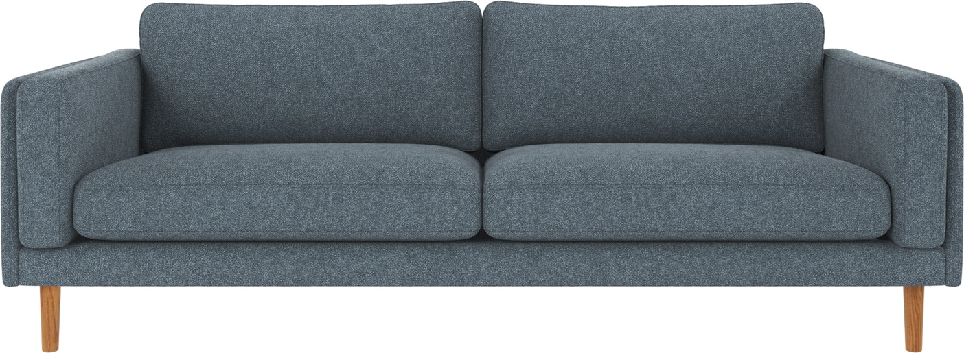 Personers Sofa Rowico Braden Blå Bobby Polyester Med Lakerede Egetræsben B216xd87xh78