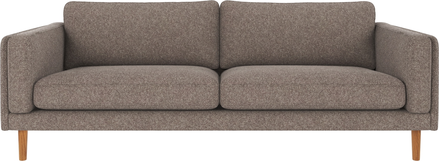 Personers Sofa Rowico Braden Bobby Mørk Beige Stof Lakerede Egetræben