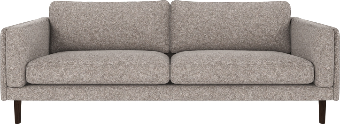 Personers Sofa Rowico Braden Gråbrun Bobby Polyesterstof Ben Massivt Egetræ 21687