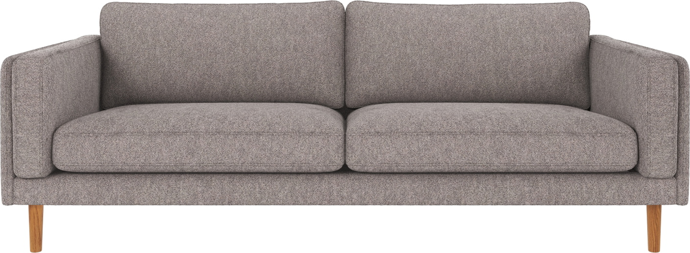 Personers Sofa Rowico Braden Gråt Stof Lakerede Egetræsben Tidløst Design Høj Komfort