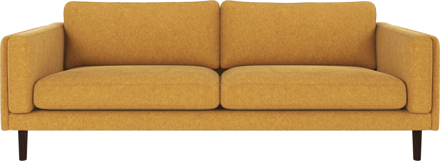 Personers Sofa Rowico Braden Gulbrunt Brenda Stof 100 Polyester Med Fsc Mix Lakerede Egetræsben