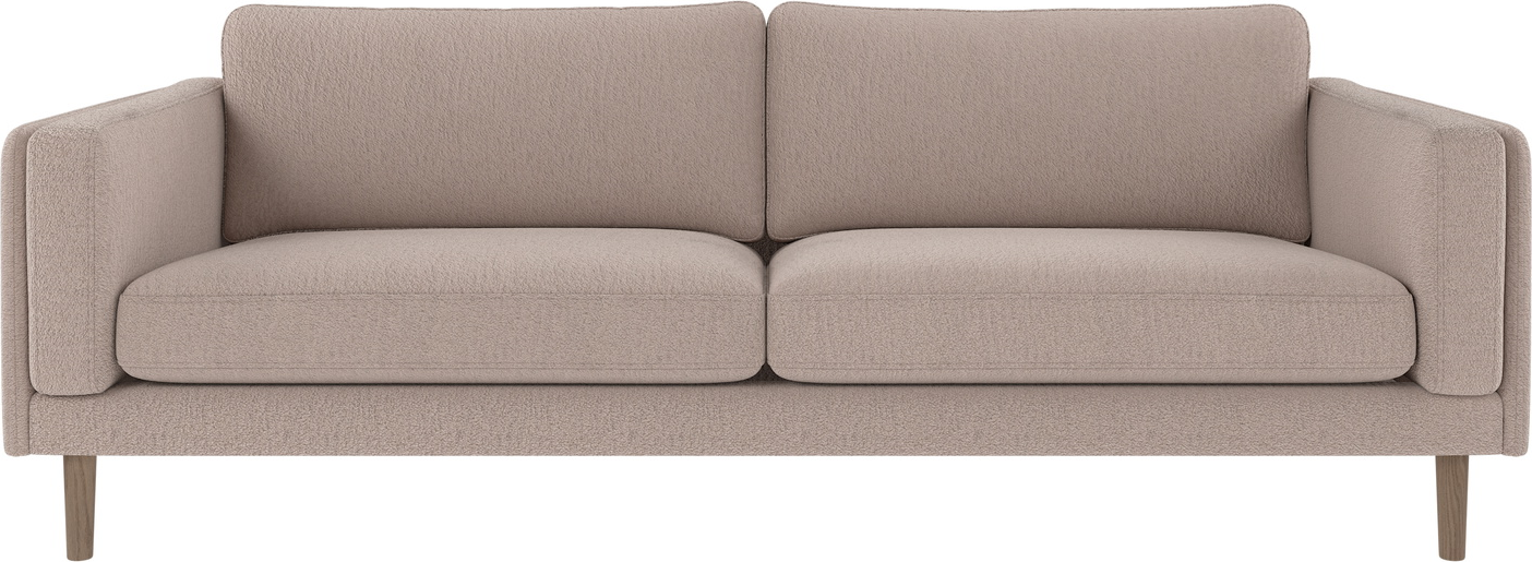 Personers Sofa Rowico Braden Lysebeige Med Hvidvaskede Egetræsben 216x87x78