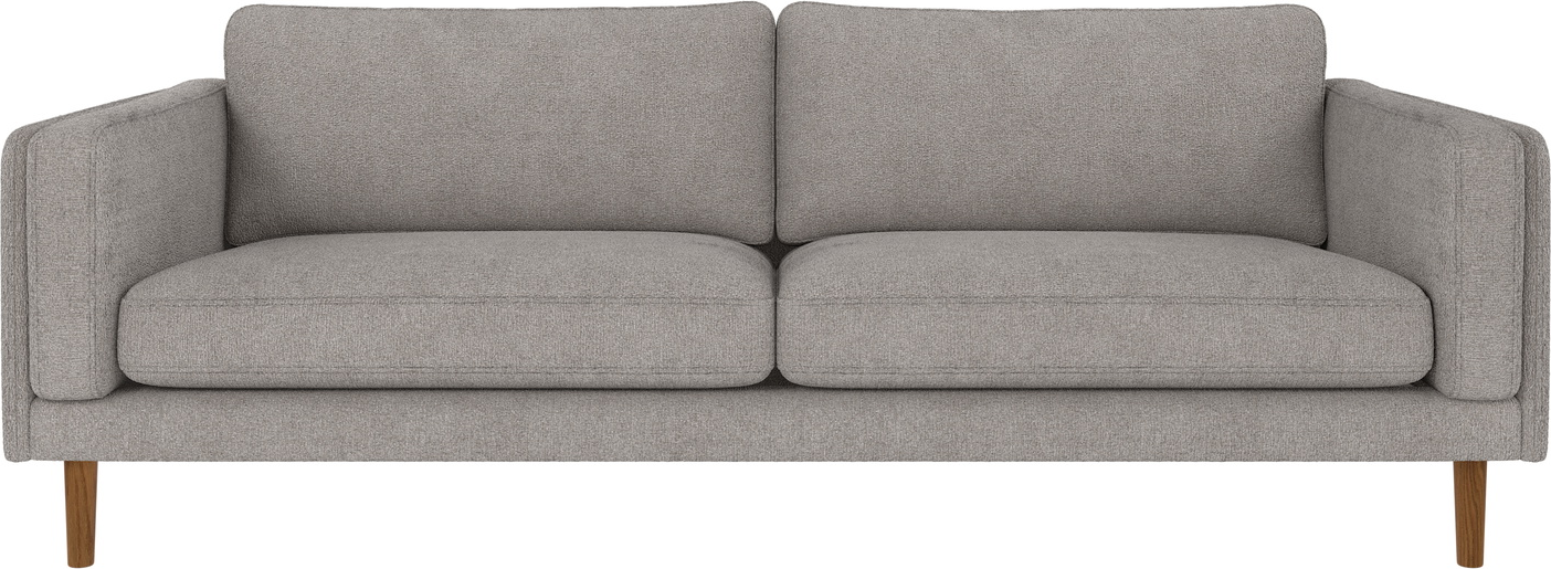 Personers Sofa Rowico Braden Lysegrå Greg Polyester Lakerede Egetræsben 216x87