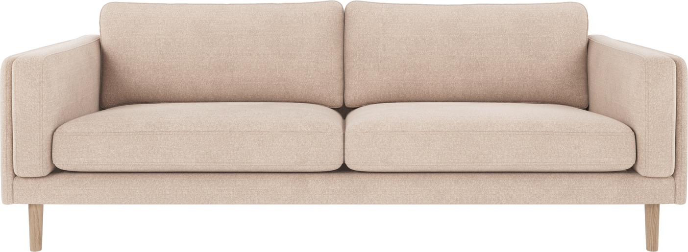 Personers Sofa Rowico Braden Rita Lys Beige Med Hvidvasket Egetræsstel 216 Bred