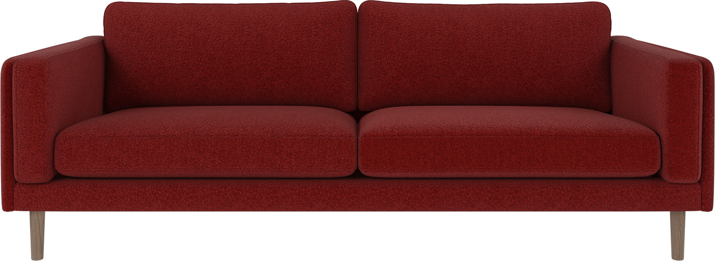 Personers Sofa Rowico Braden Tidløst Nordisk Design Anna Rød Med Hvidkalkede Egetræben