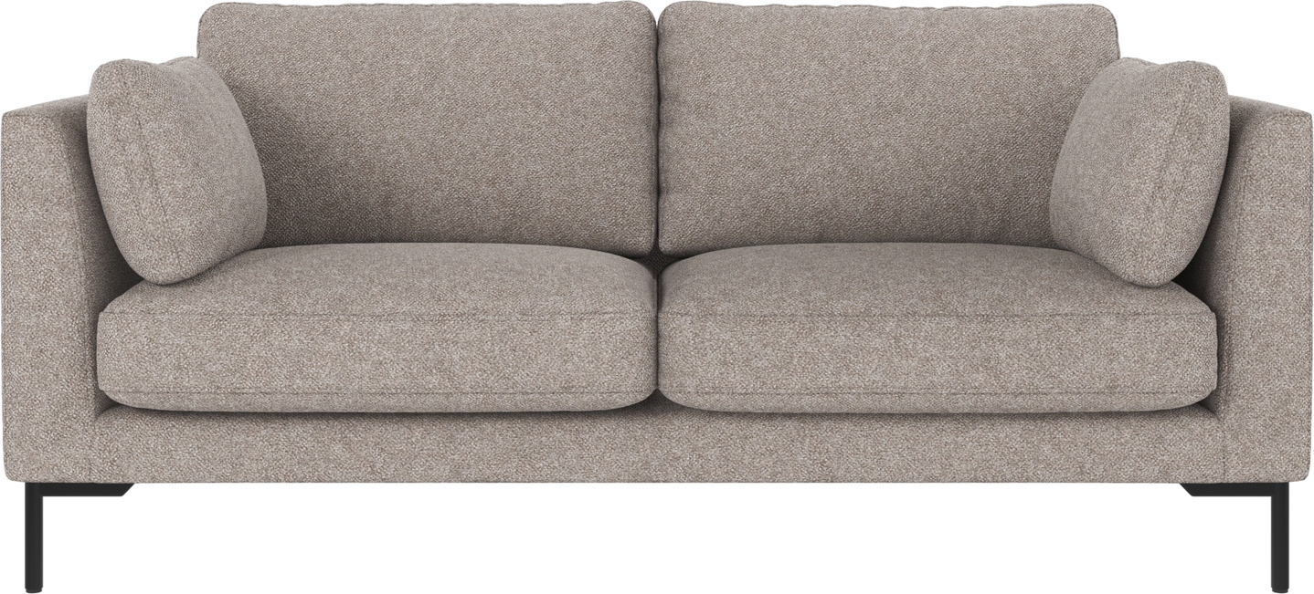 Personers Sofa Rowico Corwin Bobby Gråt Polyester Med Sortlakerede Metalben H83 B190 D98