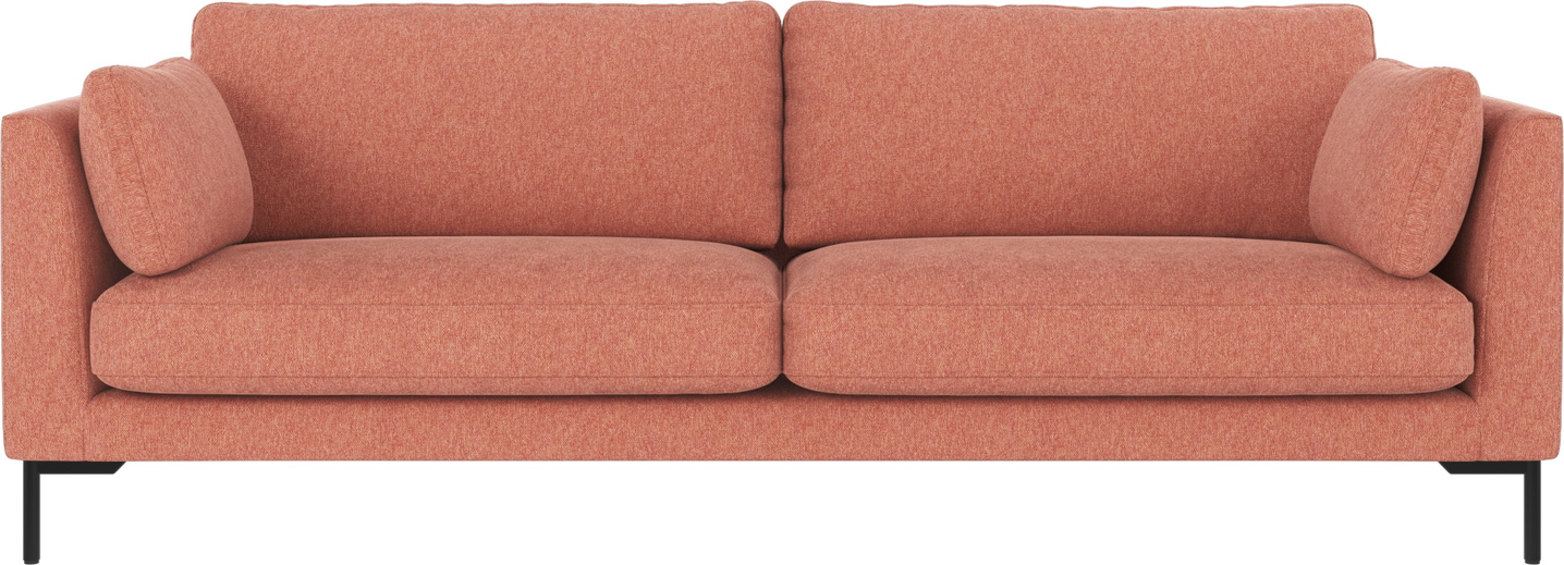 Personers Sofa Rowico Corwin Brenda Rød Sort Skandinavisk Design Fsc Træstel Pulverlakerede Metalben