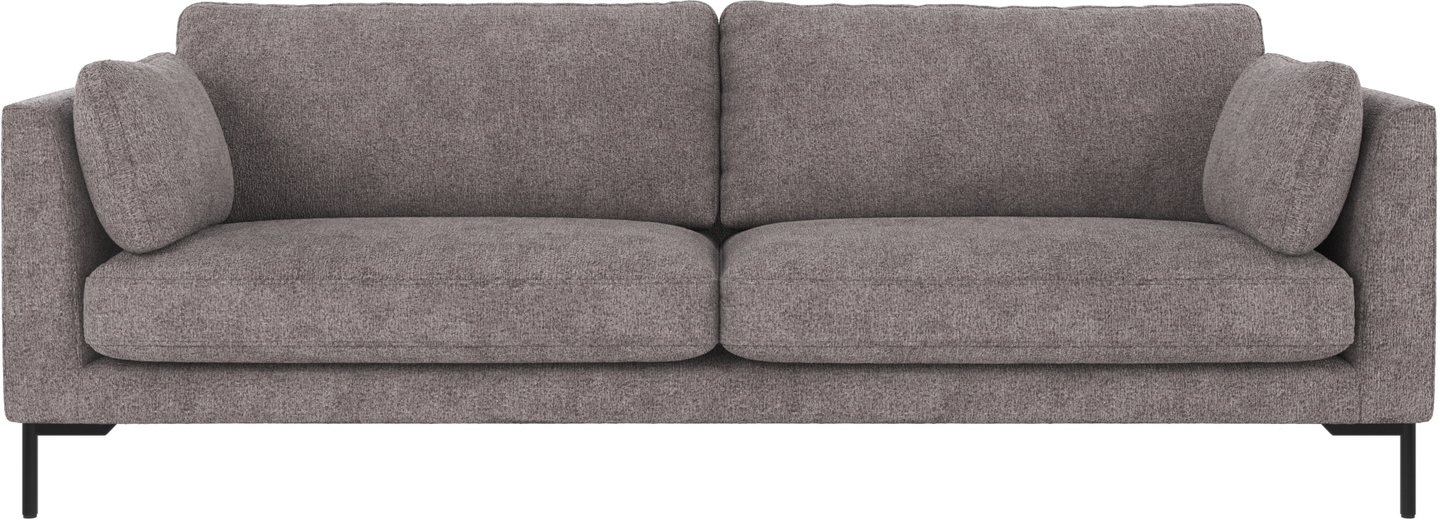 Personers Sofa Rowico Corwin Grå Greg Polyester Fsc Mix Træ Sortlakerede Metalben 238x98x83