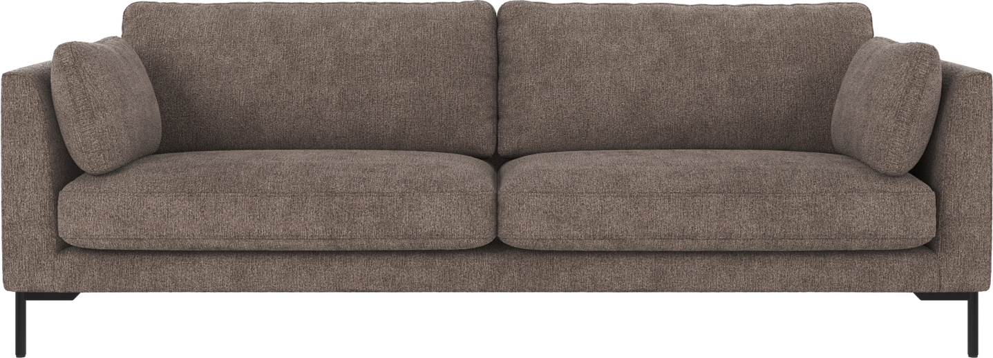 Personers Sofa Rowico Corwin Greg Mørk Beige 238 Bred Med Sorte Metalben