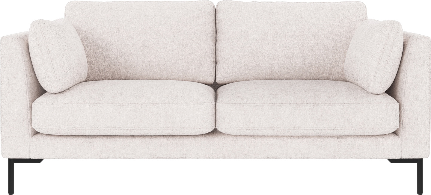 Personers Sofa Rowico Corwin Hvid Greg Polyesterstof Med Sorte Metalben B190xd98xh83