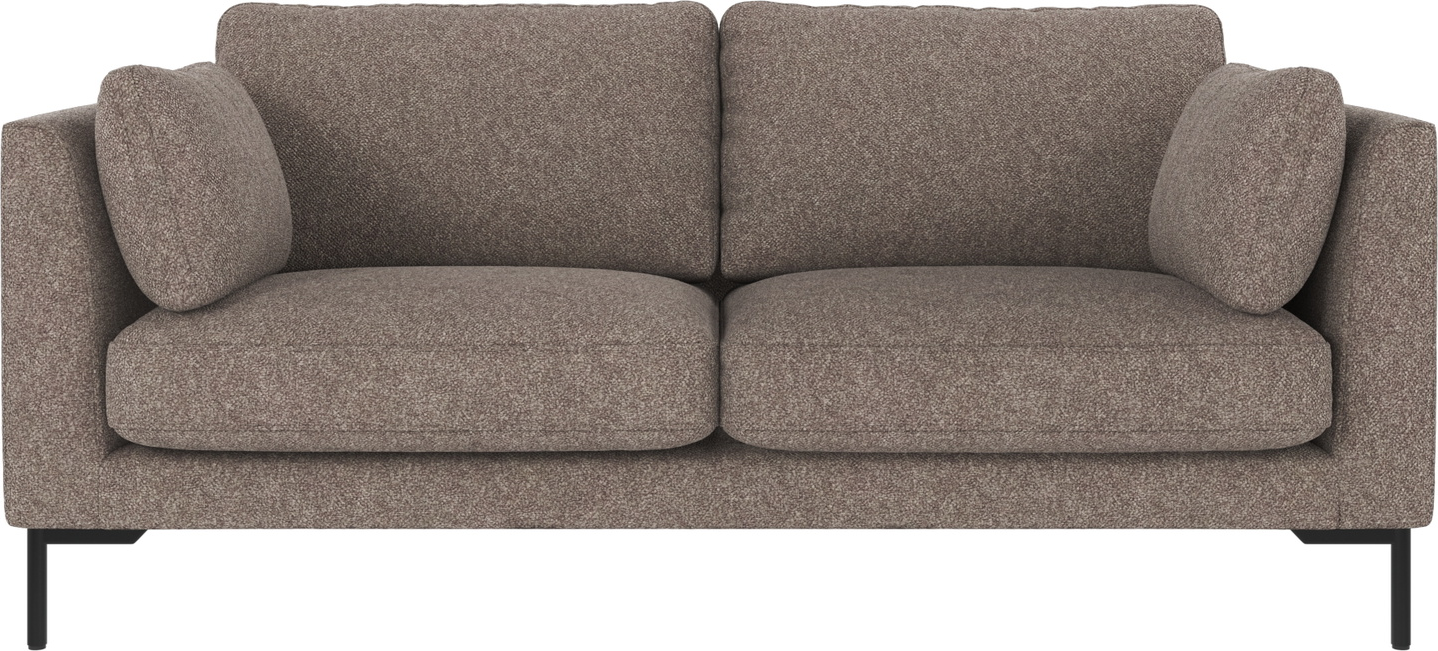 Personers Sofa Rowico Corwin Mørk Beige Med Sorte Metalben 190