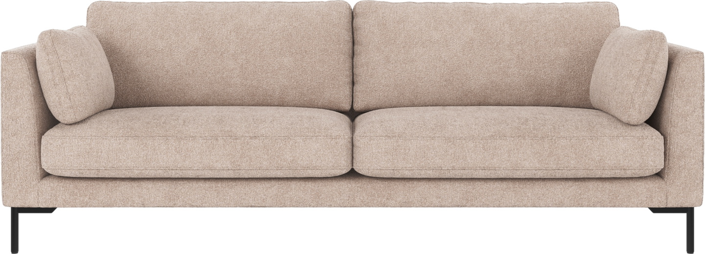 Personers Sofa Rowico Corwin Nordisk Design Lysebeige Greg Stof Med Sorte Metalben