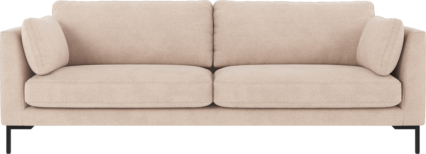 Personers Sofa Rowico Corwin Rita Lysebeige Med Sort Pulverlakeret Metalstel