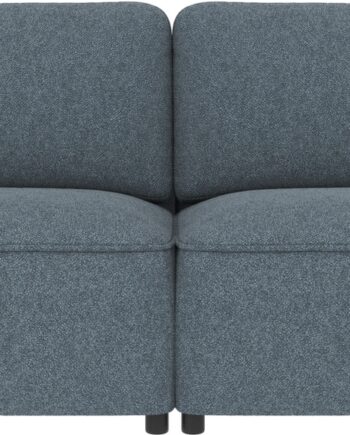 Personers Sofa Rowico Norris Bobby Mellemblå Polyester ø102x226x80 Martindale 100 000 Nozag Fjedre Koldskum