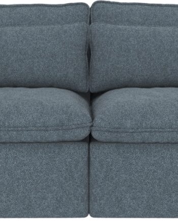 Personers Sofa Rowico Rawlins Blå Bobby Polyesterstof H85xb226xd116