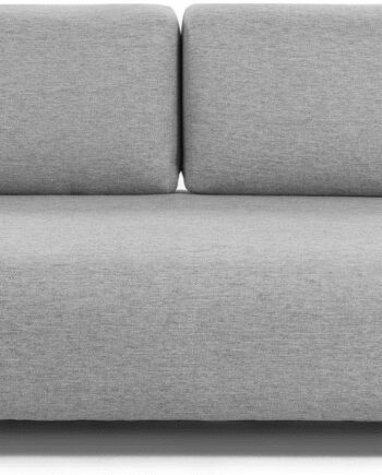 Personers Sofa Tresæder Kave Home Compo Nordic Grå Polstret Stof Uden Armlæn
