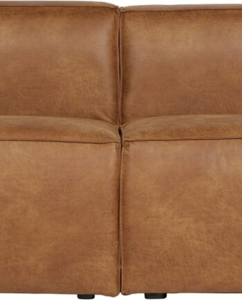 Personers Sofa Woood Bean Lysebrunt Læderlook B246 D96 H73