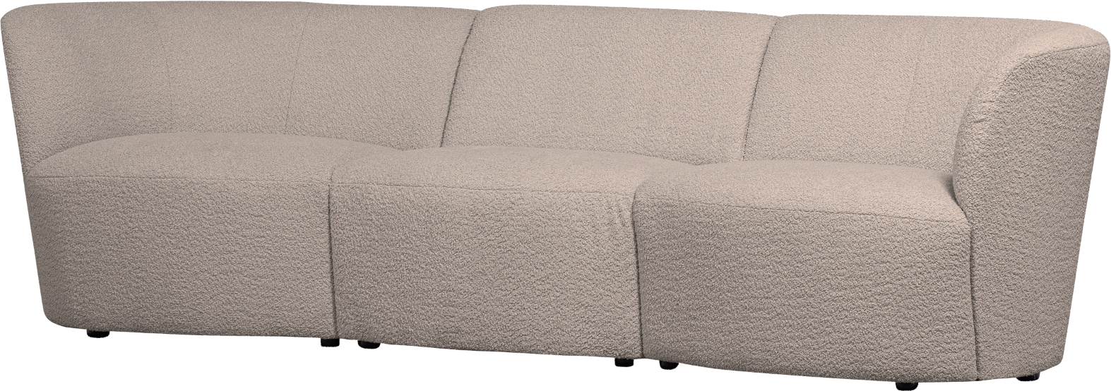 Personers Sofa Woood Coco Sand Boucl Polyester L227 D72 H70
