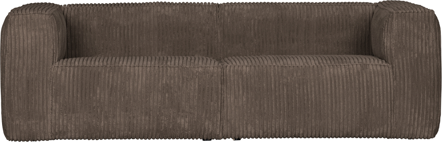 Personers Sofa Woood Exclusive Bean Brun Ribbet Polyester Fsc Træ Stel 246x96x73