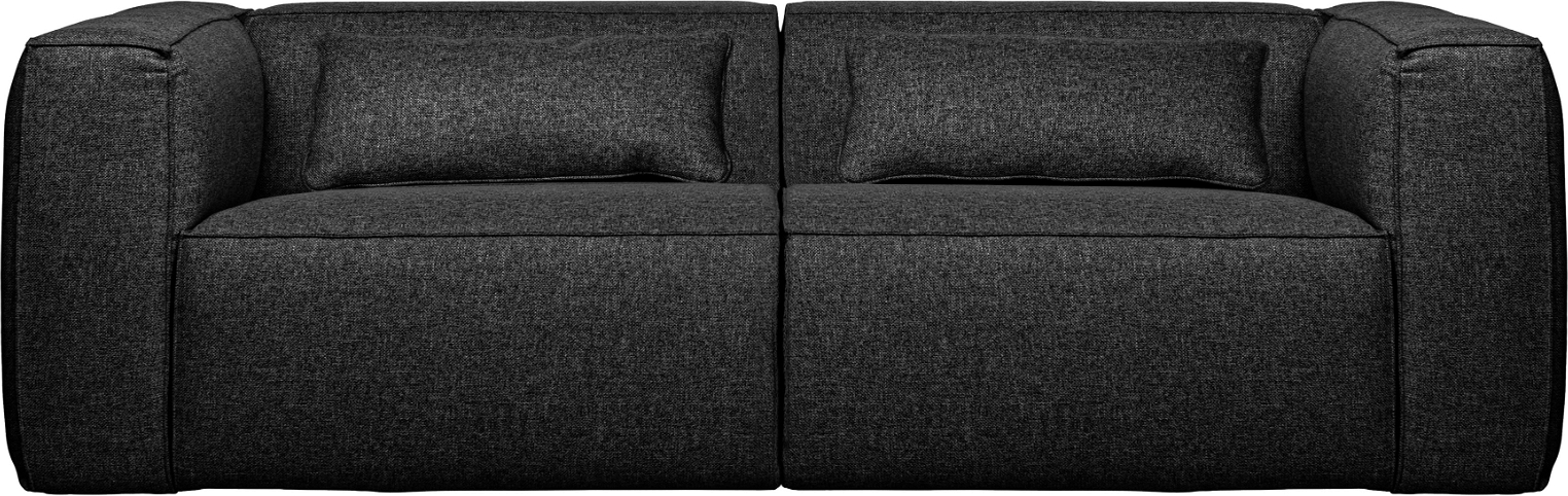 Personers Sofa Woood Exclusive Bean Mørkegrå Plet Vandafvisende Stof 246x96x73