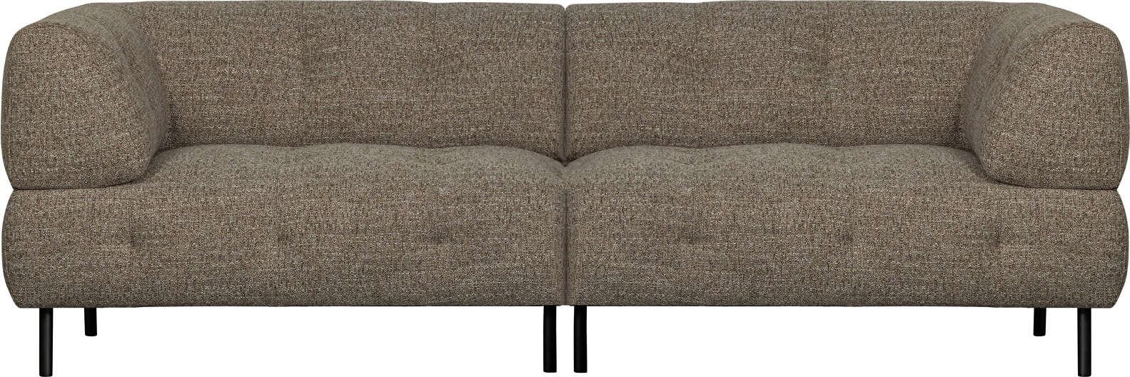 Personers Sofa Woood Lloyd Mørkebrun Polstret Stofsofa Med Tidløst Elegant Design H75xb245xd90